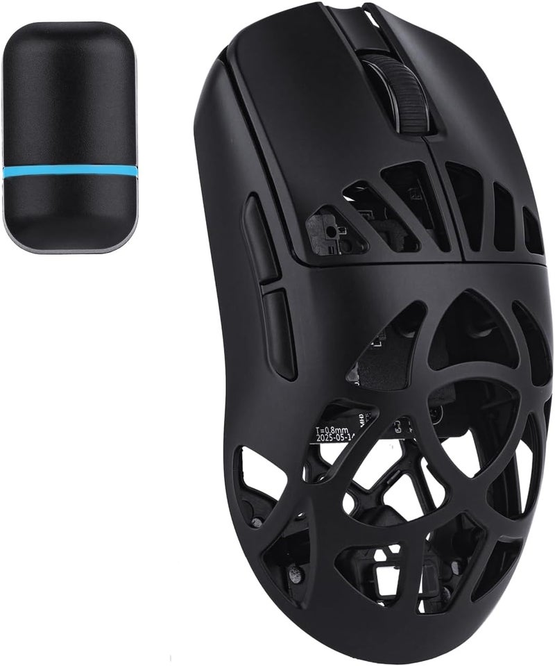 EPOMAKER Carbon X Wireless Gaming Mouse, 400 to 30,000 DPI Adjustable, PAW3950 Sensor, 50g Lightweight, Carbon Fiber Shell, 2.4G/BT/USB-C Rechargeable Wireless Mouse for PC/Mac/Linux (Black) - Image 1